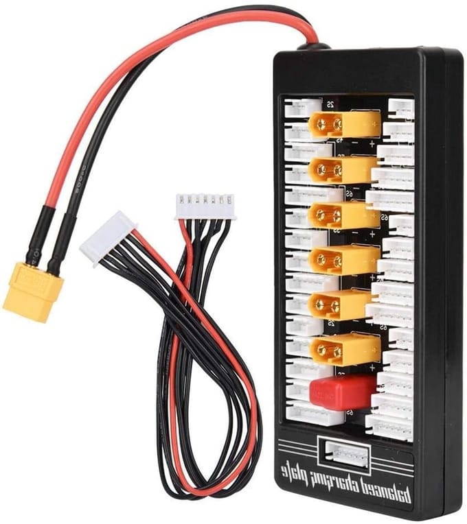 Lipo Accu Balancer voor 2S-6S Batterijen - Parallel Laadplaat met XT60 Aansluiting voor RC Modelbouw en Drones