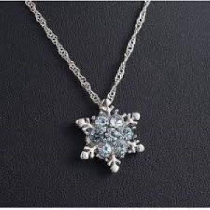 Ketting met hanger zirkoon bloem (972)