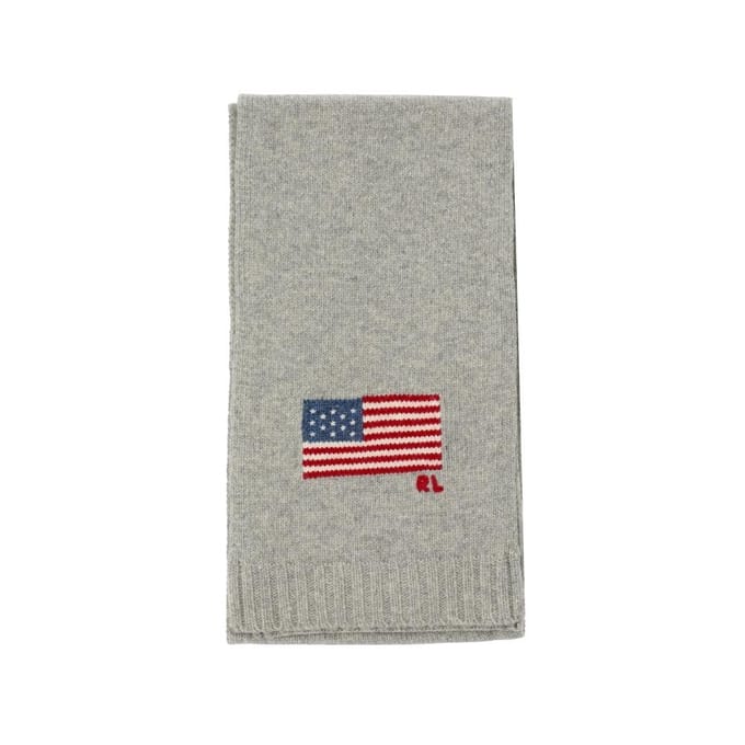 Polo Ralph Lauren Gebreide Sjaal Vlag Pc1442 032 PC1442-032 gray