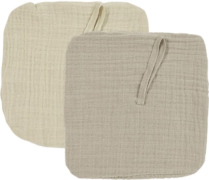 Meyco Baby Uni speendoek - 2-pack - pre-washed hydrofiel - soft sand/sand