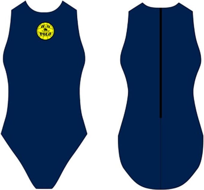 Turbo Basic Waterpolo Zwemkleding Blauw 11-12 Years Meisje