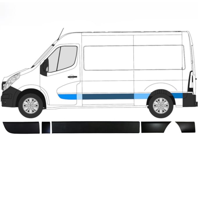 Sierlijsten set voor Renault Master 2010- / Links