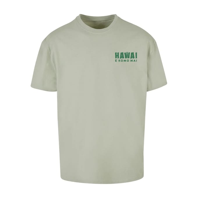 Merchcode - Hawai Oversized Heren Tshirt - M - Groen