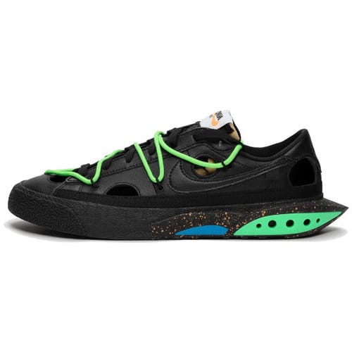 "Nike Blazer Low Off - Sneakers - Unisex - White ""Black Electro Green"""