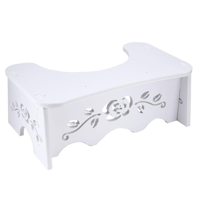 Tabouret de toilette squat blanc Tabouret de toilette squat de salle de bain 7 pouces White white