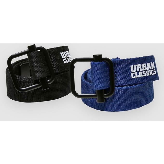 Urban Classics - Elastic Set Kinder riem - L/XL - Zwart/Blauw
