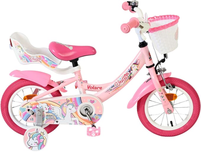 Volare Unicorn Kinderfiets - Meisjes - 12 inch - Roze