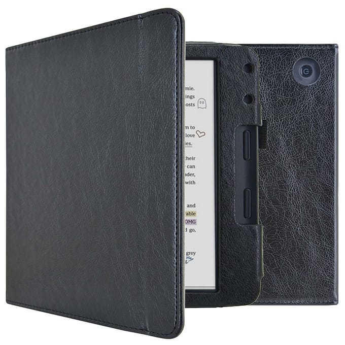 imoshion Vegan Leather Bookcase voor de Kobo Libra Colour - Zwart