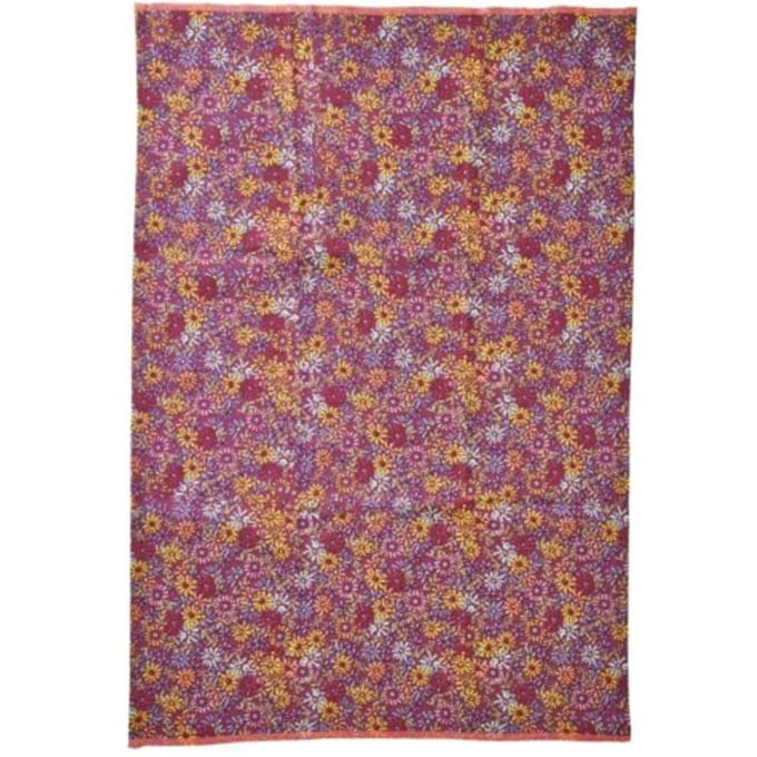 Rice theedoek katoen vintage wild flower