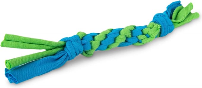 Rogz Sweater Rope Blauw/Groen - 15 cm - Kattenspeelgoed - 1 stuk
