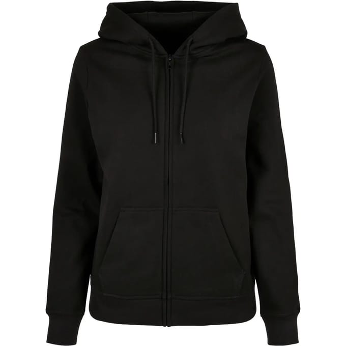 Build Your Brand Basic - Ladies Basic Zip Hoody - Black - XS