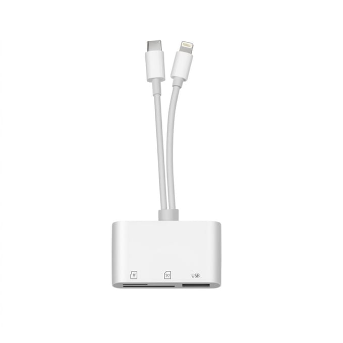 Vyzio - SD Kaart Lezer - Kaartlezer USB C & iPhone - Geschikt voor Micro SD / TF - Card Reader - FILEDIRECT