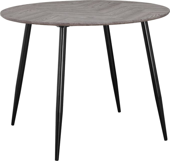 Monza|Eettafel 100 4-persoons Visgraatmotief in Eikenlook Wit