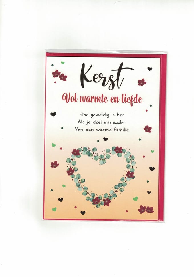 Kaart - Kerst -Vol warmte en liefde