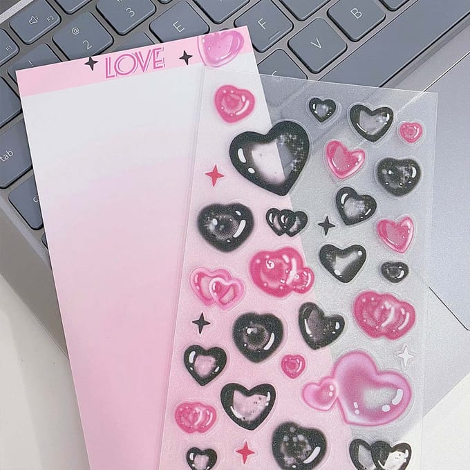 Sterren Decal Stickers Scrapbooking Schrijfwaren Harten Stickers Bubble Deco Sticker DIY Journal Planner
