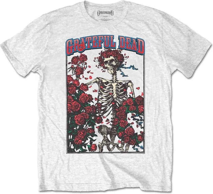 Grateful Dead - Bertha & Logo Heren Tshirt - S - Wit