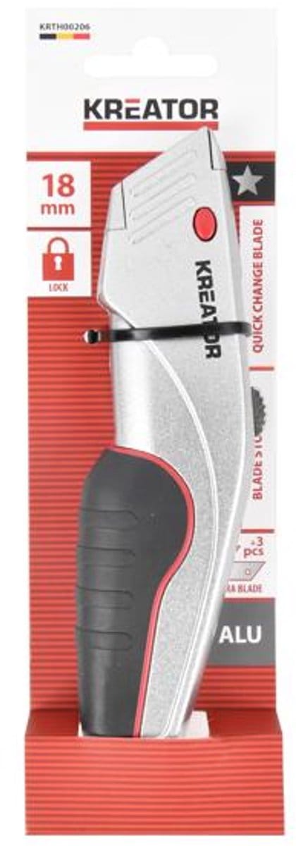 Kreator Heavy Duty Mes KRTH00206 - 18mm - aluminiumlegering - 3 messen