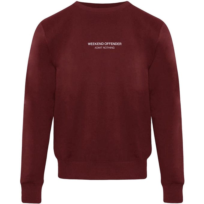 Weekend Offender Logo Heren Wijn Sweater