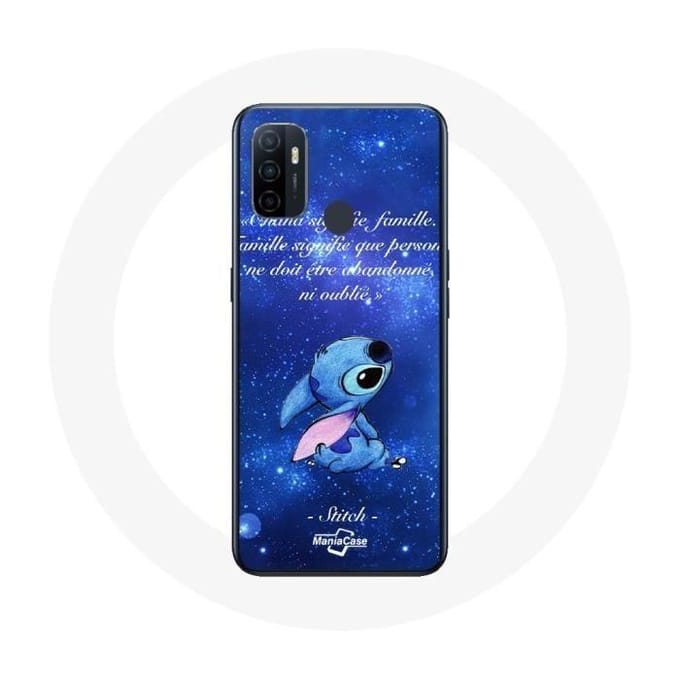 Oppo A53 Stitch Ohana Quote-hoesje