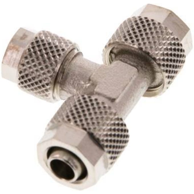 8x6 & 6x4 Vernikkeld Messing T-Opsteekkoppeling [2 Stuks]