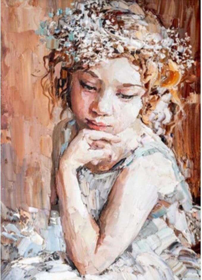 Pensive Girl- Mint by Michelle decoupage papier A3