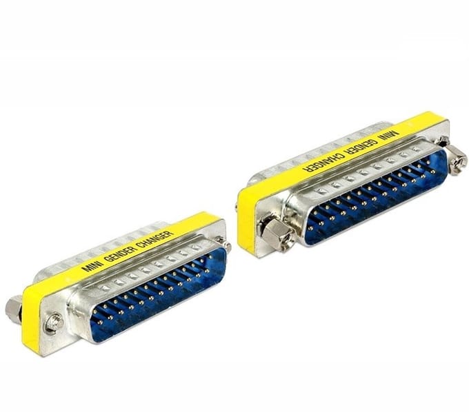 Serieel RS232 koppelstuk 25-pins SUB-D (m) 25-pins SUB-D (m)