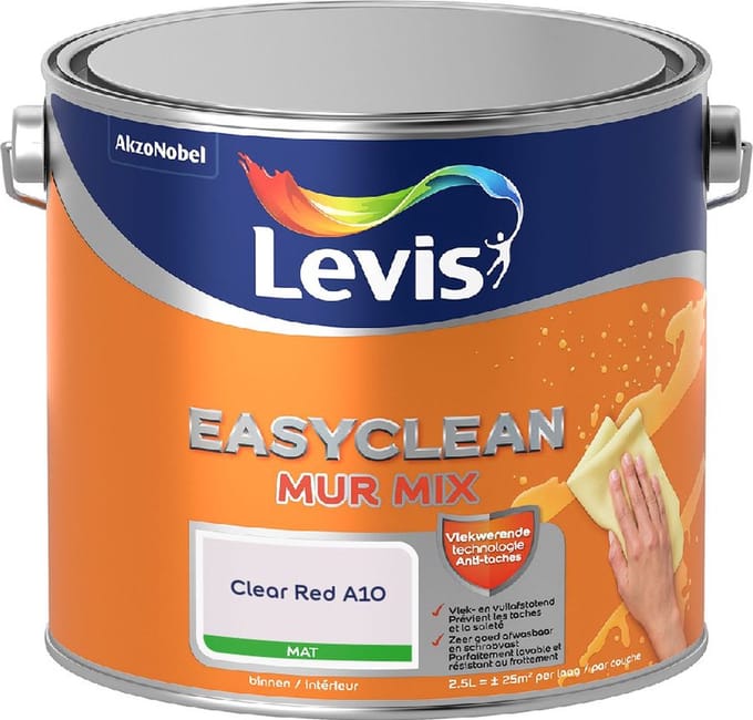 Levis - Easyclean Mur Mat Mix - Clear Red A10 - Mengverf - 2,5 L