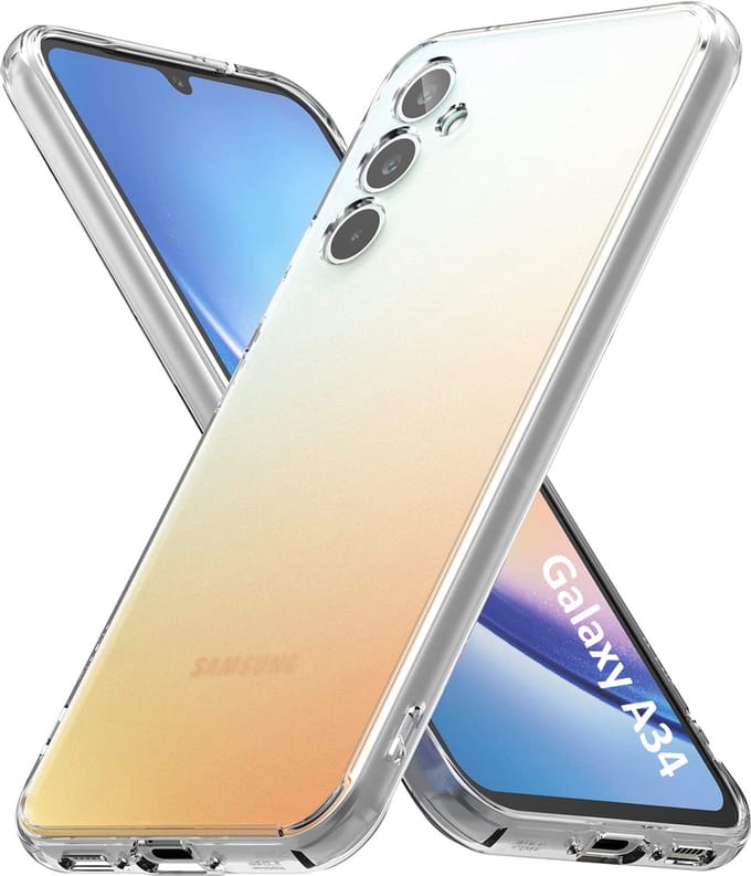 Hoesje voor Samsung Galaxy A34 5G backcover Shockproof siliconen Transparant