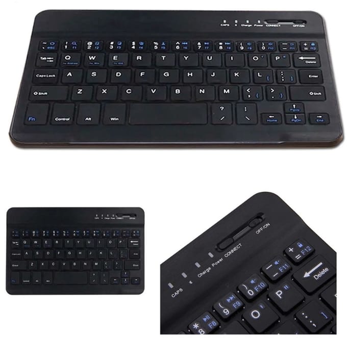 Elementkey V06 Bluetooth 3.0 Toetsenbord 7 inch - Oplaadbaar - Geschikt voor iOS/Android/Windows - Smart TV - Tablet - Computers - Laptop