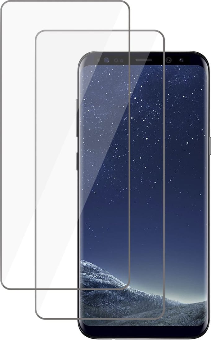 Screenprotector geschikt voor Samsung Galaxy S8 Plus - Flexibele Full Screen Protector - 2 Stuks