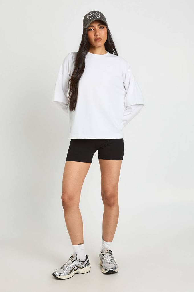 boohoo Dames Tall Basic Fietsbroek Kort | Zwart | Maat: 36