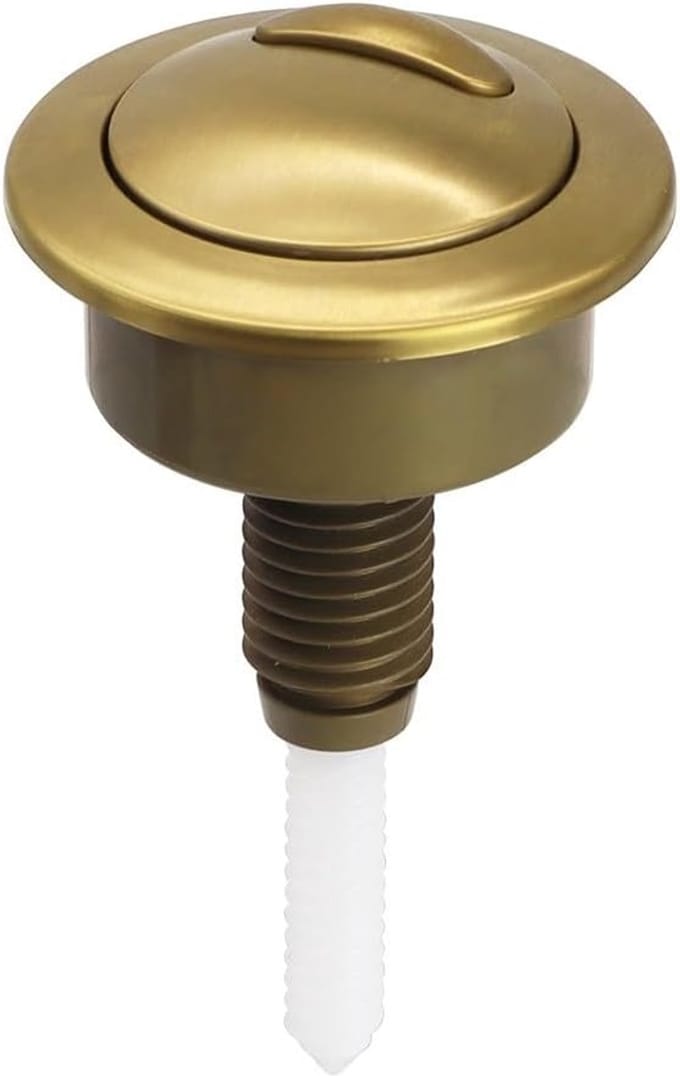 Toilet Knop - Spoelknop - Water Besparen - Dubbele Spoeling - 48mm Diameter - Geborsteld Goud