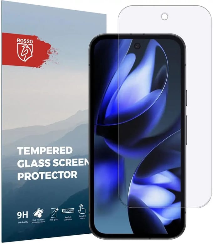 Rosso Screen Protector Geschikt voor Google Pixel 9a | 9H Tempered Glass | Glasplaatje | Beschermlaag | Beschermglas | 9H Hardheid