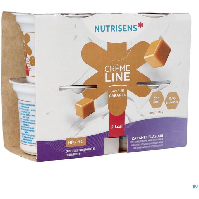 NUTRISENS CRÈMELINE HP/HC 2 KCAL Karamel 4x125 Crème