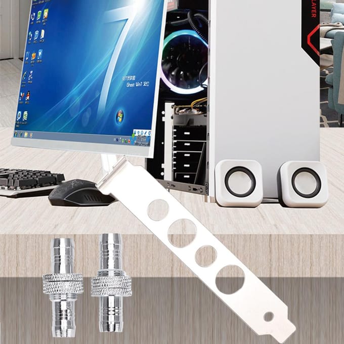 G14 Schroefdraad Fitting Directe Slangkoppeling Connector voor Computer Waterkoeling Systeem(11 mm) white