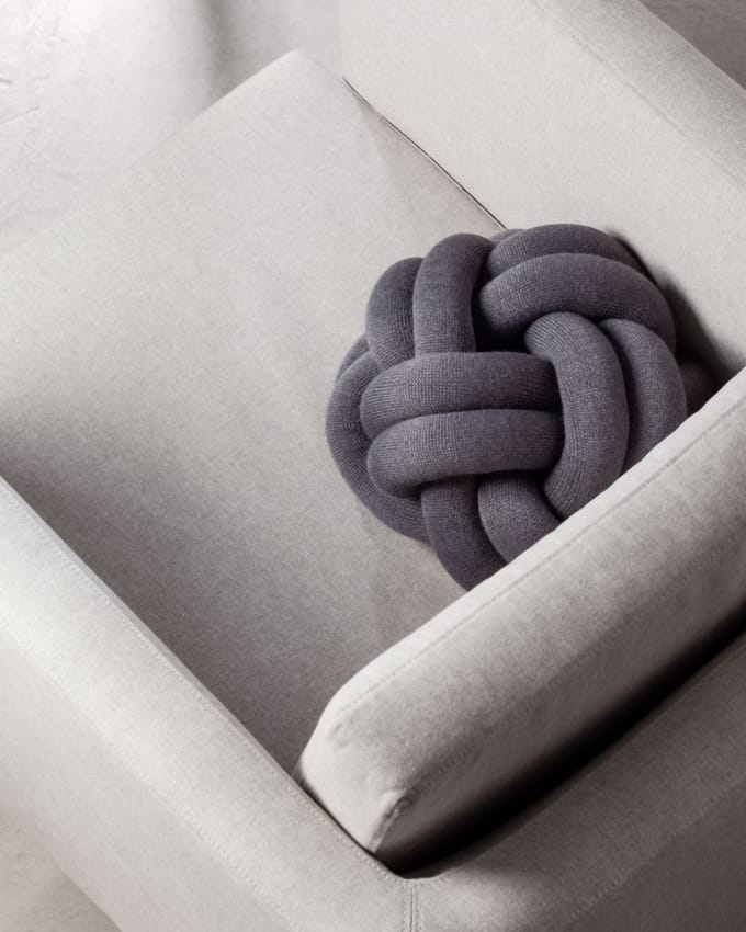 Design House Stockholm - Knot kussen - grijs - 4 - 6 Wochen