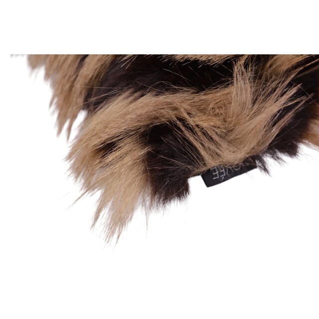 Furry Chevron Kussenhoes | Bruin / Zwart | 45 x 45 cm | Polyester