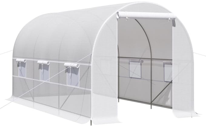 SmartLiving.Store - Tuinkas - Tunnelkas - Broeikas - Kweekkas - 4x2x2 - Wit
