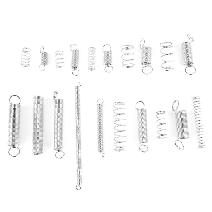 Ensemble de 200 pièces 20 tailles Acier au carbone Compression Extension Ressorts Kit d'assortiment avec boîte white