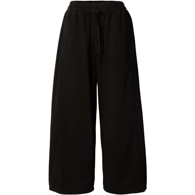 Urban Classics - Barrel Cropped Cotton Wijde broek - M - Zwart