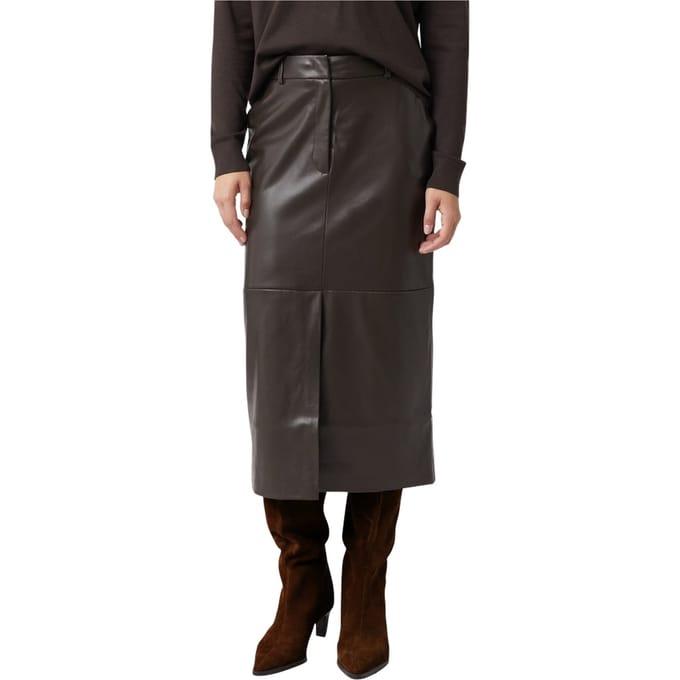 Comma Skirts Dark Brown Maat: 38 | Leren rokken Outlet | Dames | Bruin