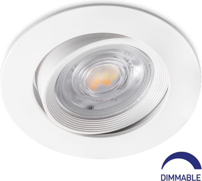 Braytron - LED Inbouwspot - 7W Dimbaar - Zaagmaat 70mm - Lichtkleur verstelbaar - Mat wit