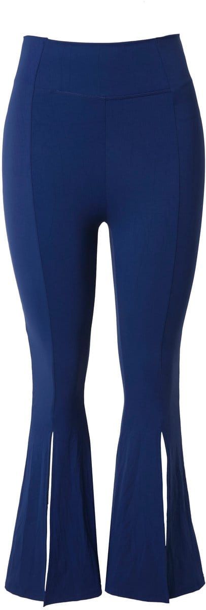 Ulla Popken - Dames - Functionele legging uitlopende pijpen ritszak - Donkerblauw - Maat 46+