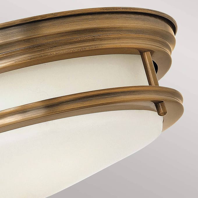 Hinkley LED Plafond Badkamerlamp Hadrian | 2X E27 Max 40W | IP44 | Dimbaar | Brushed Bronze