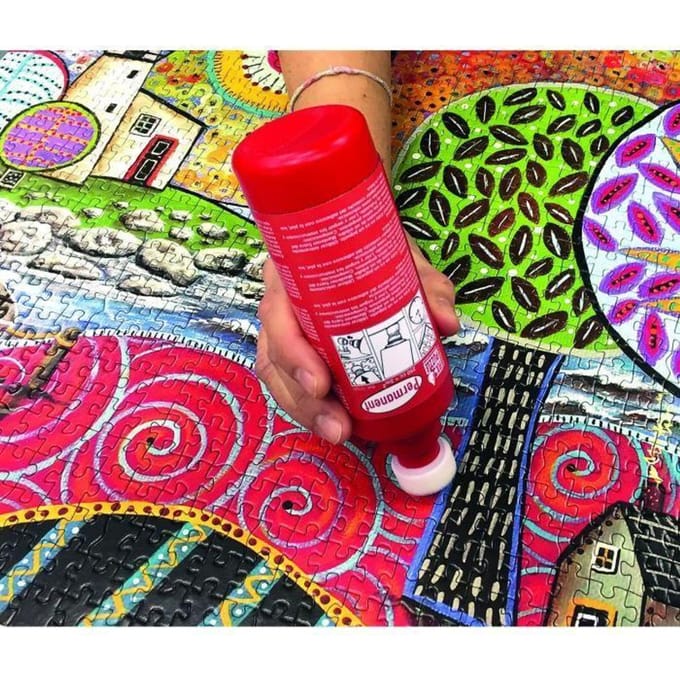 Permanente lijm EDUCA - 17193 voor puzzels - 250 cm3 - Rood