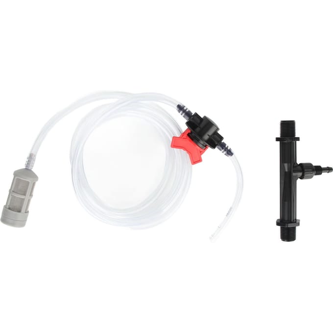 Meststofinjector Plastic Efficiënt met Waterslang Druppelirrigatie Meststofinjector voor Gazon white