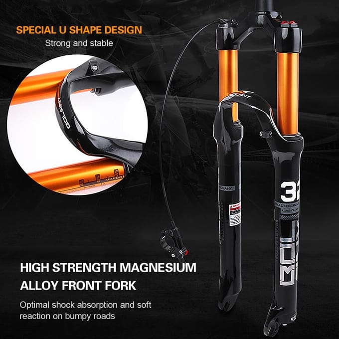 Ultralichte 29'' mountainbike-luchtvoorvork met afstandsbediening van magnesiumlegering Manual control