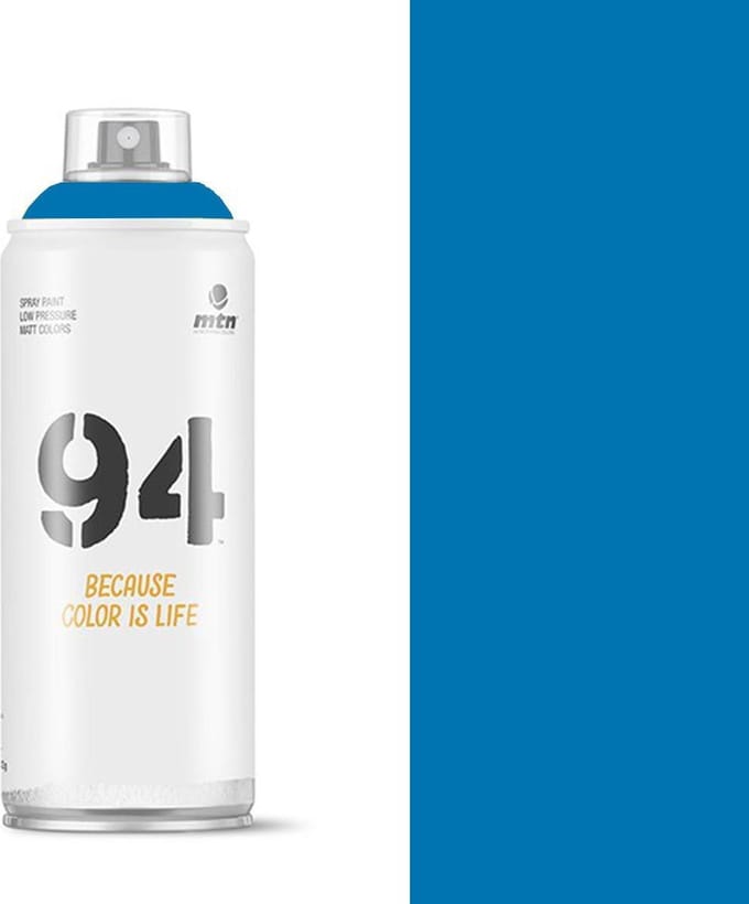 MTN94 Europablauwe spuitverf - 400ml lage druk en matte afwerking