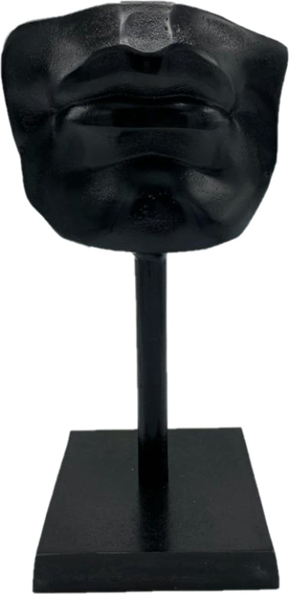 Deco4yourhome® - Deco. Lippen op Standaard - Lips - Zwart - Black