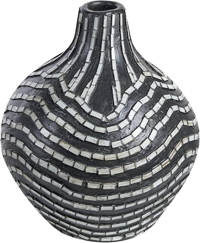 KUALU - Decoratieve vaas - Zwart - Terracotta